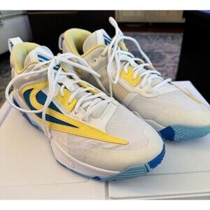 Sz 14 Nike Giannis Immortality 3 Basketball Shoe White Blue Yellow